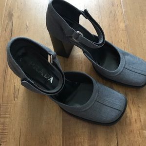 Prada chunky heel, look new!